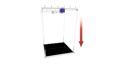 EZ Garage Storage E-Z Lift 4 ft x 4 ft Overhead Storage Lift 8 ft Drop 400 lb - R4X4