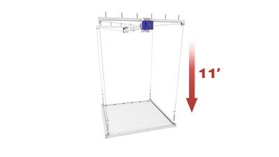EZ Garage Storage E-Z Lift MAX 4 ft x 4 ft Overhead Storage Lift 11 ft Drop 400 lb - R4X4M