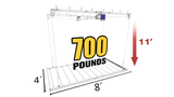 EZ Garage Storage E-Z Lift Pro Max 4 ft x 8 ft Overhead Storage Lift 11 ft Drop 700 lb - R4X8PM