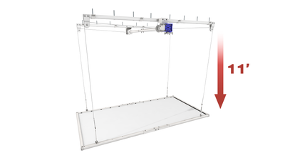 EZ Garage Storage E-Z Lift Pro Max 4 ft x 8 ft Overhead Storage Lift 11 ft Drop 700 lb - R4X8PM