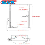 Katool KT-M110 11,000 lb Symmetric 2-Post Car Lift for Auto Shops