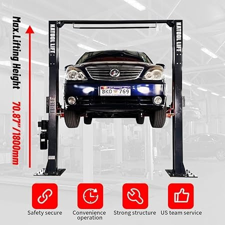 Katool KT-AM120SD 12,000 lb 2-Post Car Lift with Symmetric Arms