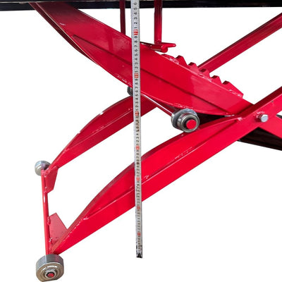 Katool KT-Moto150 1,000 lb Motorcycle Lift Table with Hydraulic Foot Pump and Side Extensions