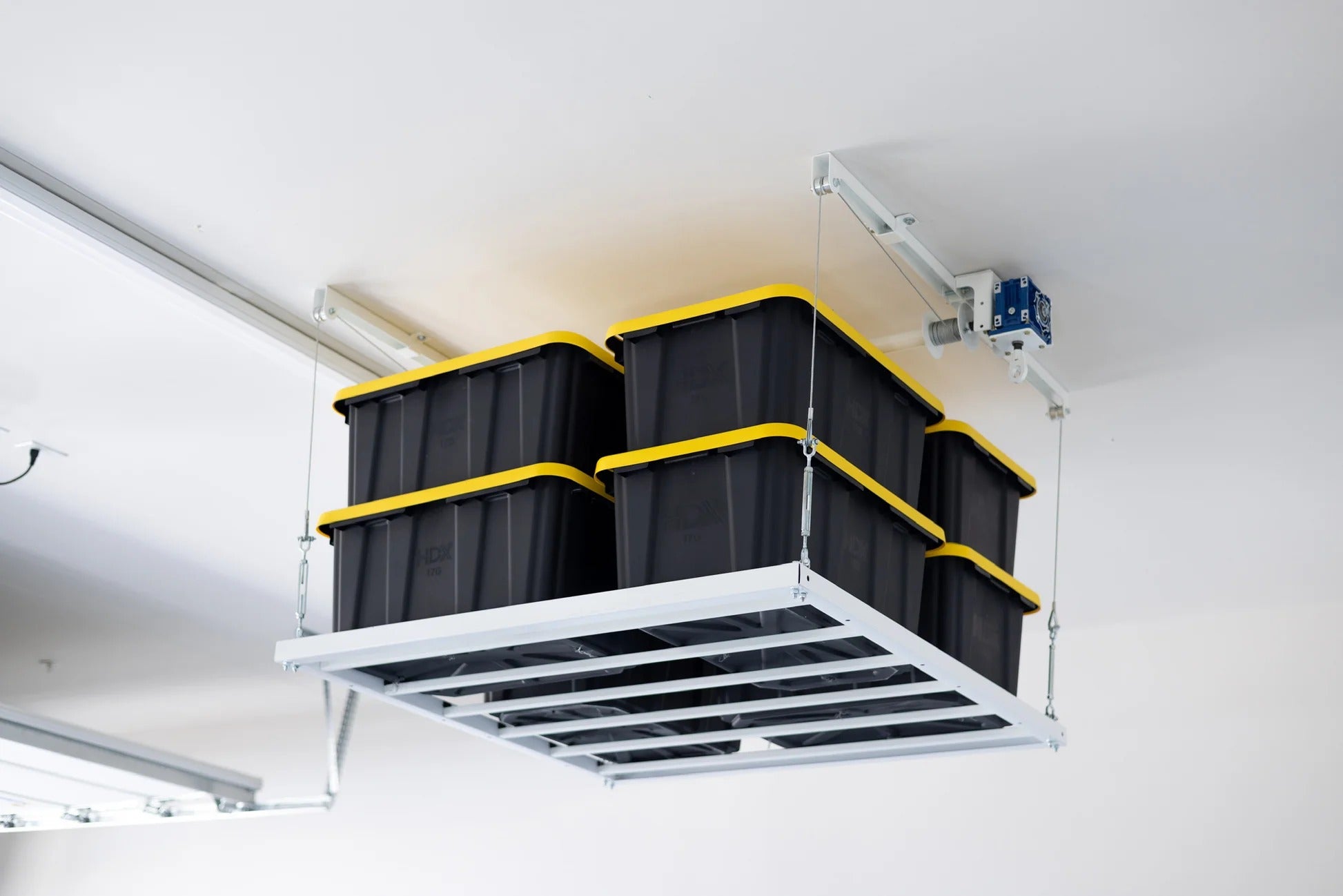 EZ Garage Storage E-Z Lift MAX 4 ft x 4 ft Overhead Storage Lift 11 ft Drop 400 lb - R4X4M