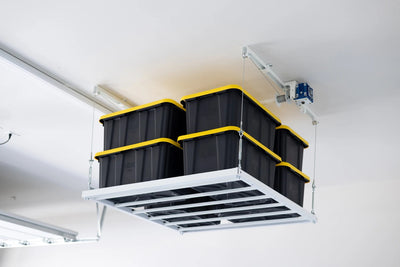 EZ Garage Storage E-Z Lift MAX 4 ft x 4 ft Overhead Storage Lift 11 ft Drop 400 lb - R4X4M