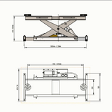 Katool KT-RJ70 7,000 lb Rolling Bridge Jack for KT-4H110, KT-4H950, and KT-4H850 Lifts