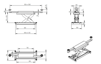 Katool KT-4H150 15,000 lb 4-Post Alignment Lift with Rolling Jack Included