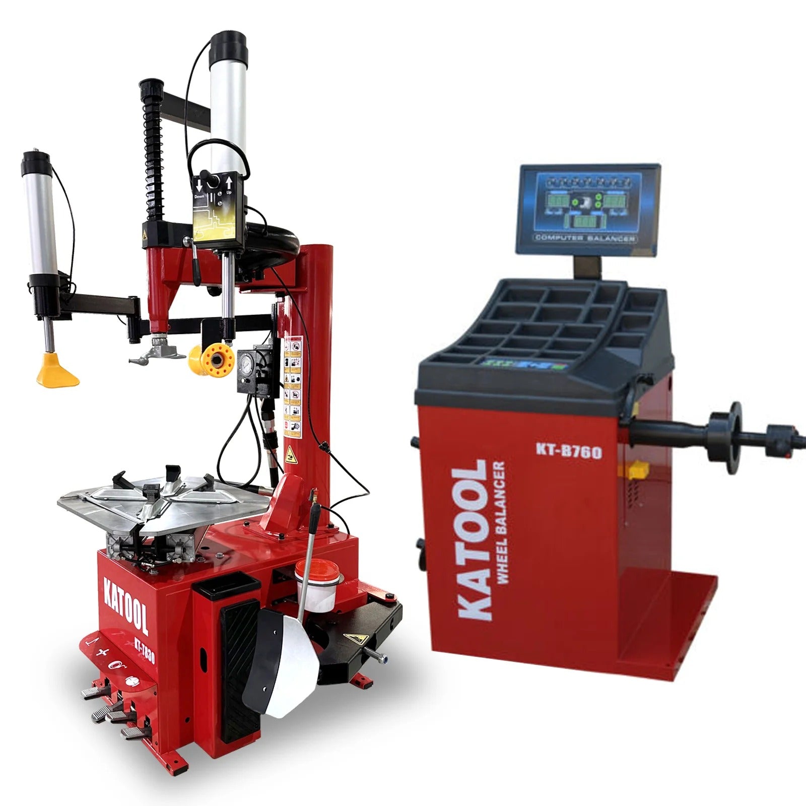 Katool KT-T830 Tire Changer & KT-B760 Wheel Balancer Shop Combo