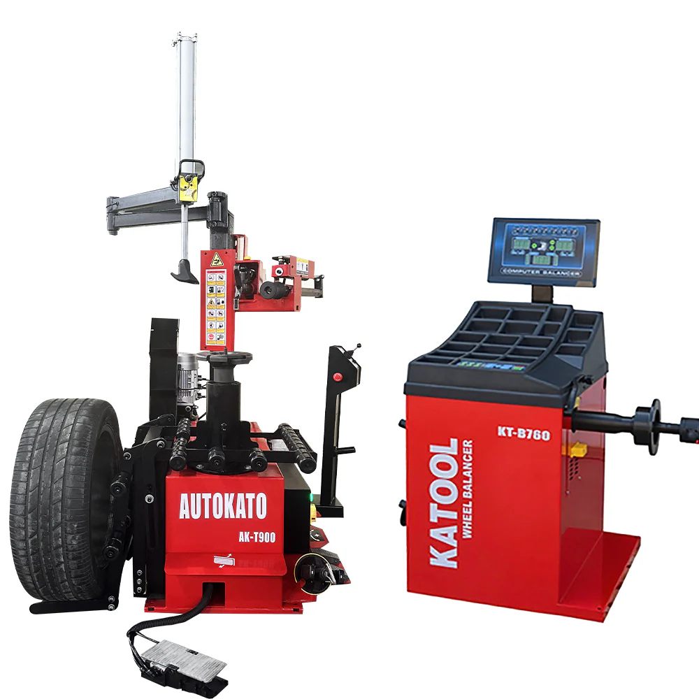 Katool AK-T900 Leverless Hydraulic Tire Changer & KT-B760 Wheel Balancer Combo