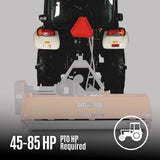 MechMaxx 72" PTO Flail Mower with Hydraulic Side Shift, 3-Point Hitch, 45–85HP, Model NAM72H