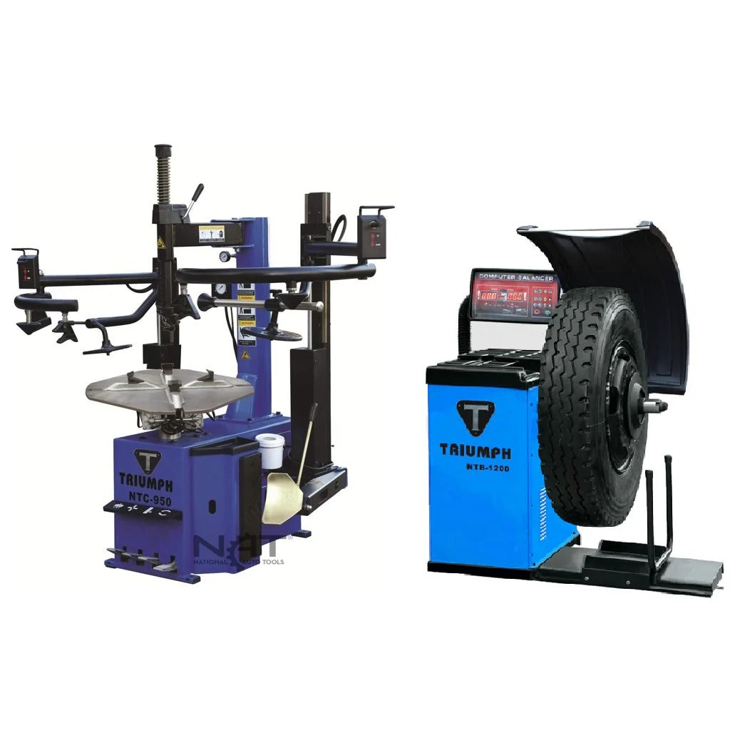 Triumph NTC-950-2 Tire Changer and NTB-1200 Wheel Balancer Combo