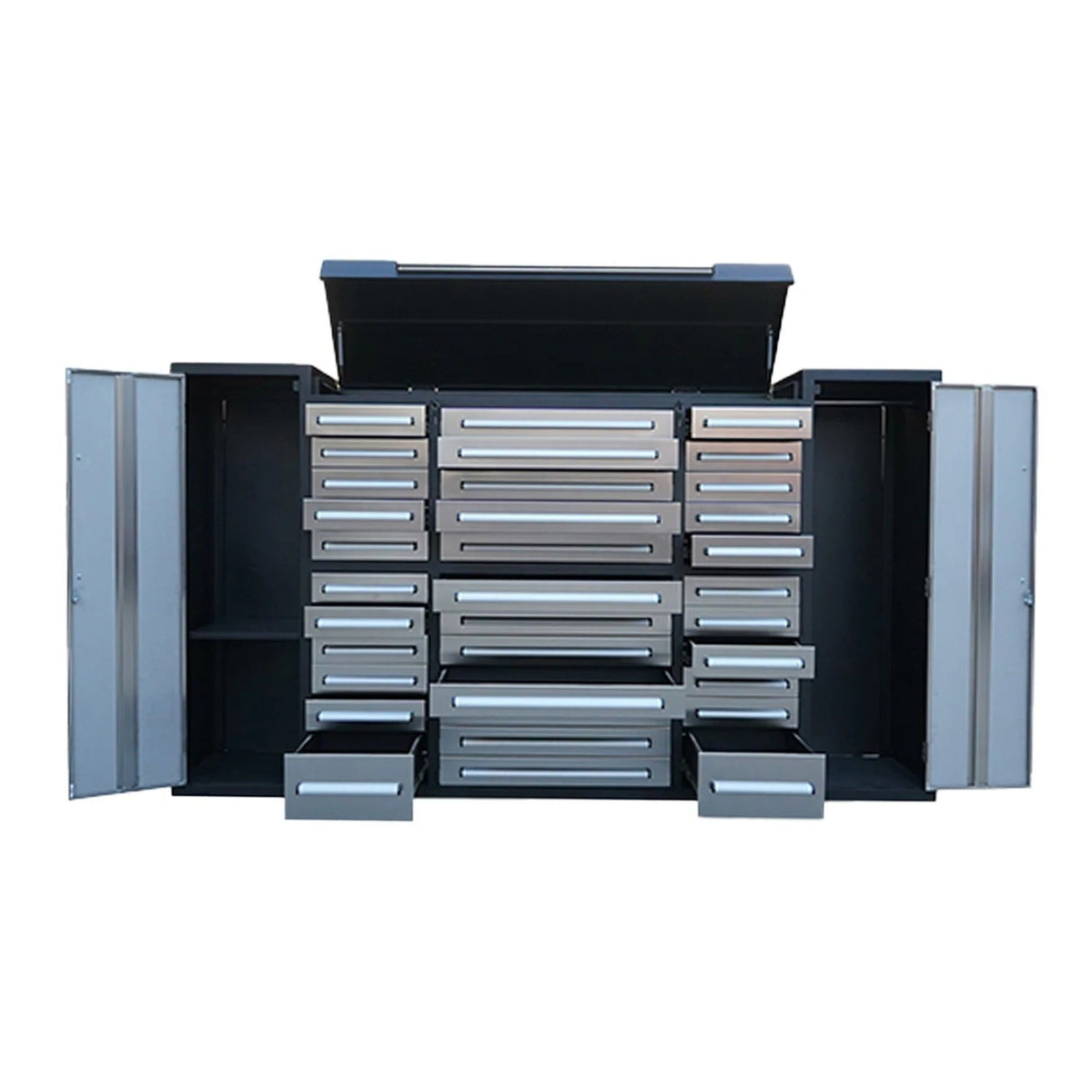 Chery Industrial 9 ft Garage Storage Cabinet with 34 Drawers & 2 Cabinets - WW000219