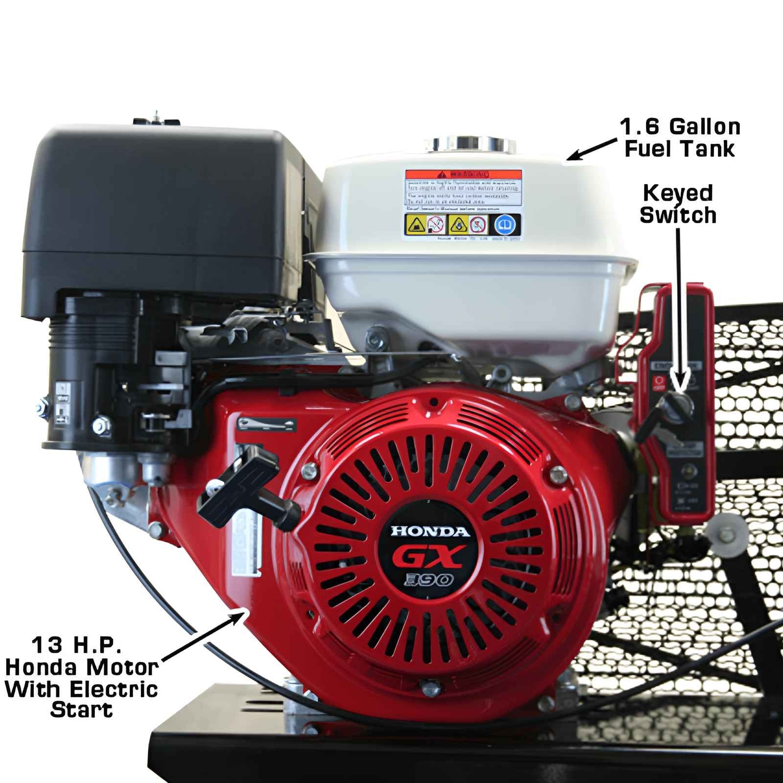 Atlas Air Force AF13 Gas 13HP 30 Gallon Air Compressor with Honda GX390 Engine