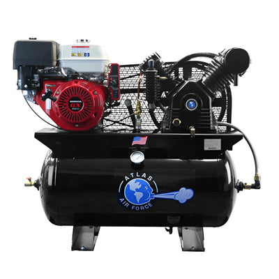 Atlas Air Force AF13 Gas 13HP 30 Gallon Air Compressor with Honda GX390 Engine