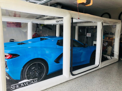 CarCapsule 18 ft Signature Series ShowCase Indoor Capsule w/ Road Design Floor, IntelliCharger & LED Kit - CCSH18SIG