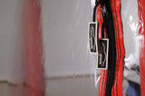 CarCapsule 18 ft Scorcher Series ShowCase Indoor Red Capsule w/ Road Design Floor, IntelliCharger & LED Kit - CCSH18RED
