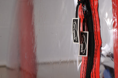 CarCapsule 18 ft Scorcher Series ShowCase Indoor Red Capsule w/ Road Design Floor, IntelliCharger & LED Kit - CCSH18RED