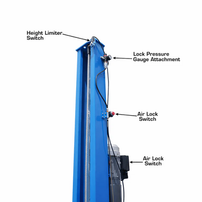 Atlas 414A 14,000 lb 4-Post Alignment Lift with Adjustable Turntables and Built-In Slip Plates