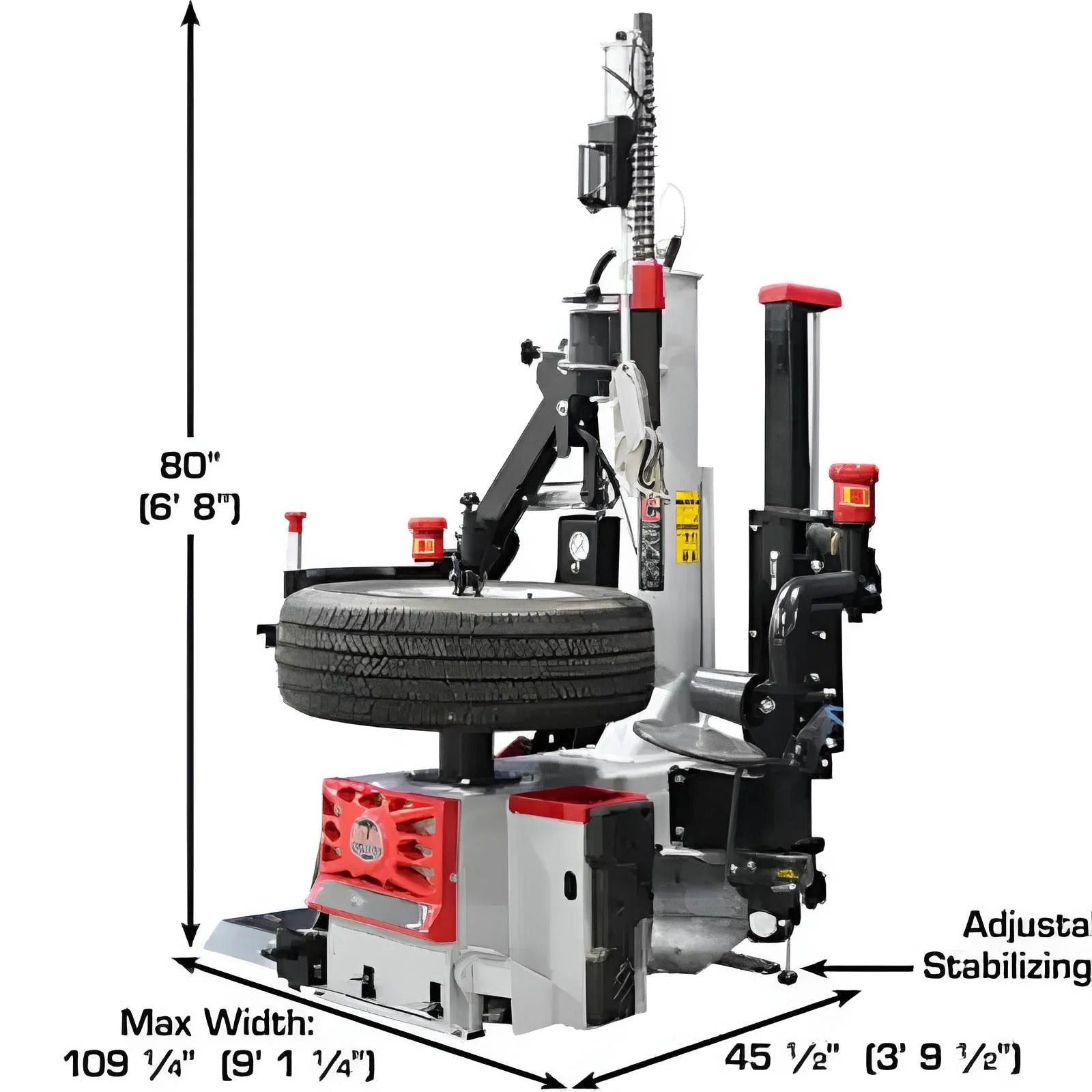 Atlas Platinum PTC500 Center Post Tire Changer and PWB90XL 3D Wheel Balancer Combo