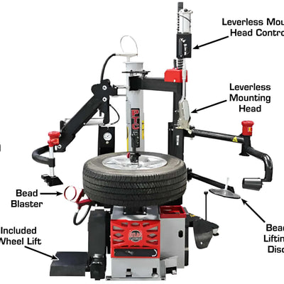 Atlas Platinum PTC500 Center Post Tire Changer and PWB90XL 3D Wheel Balancer Combo