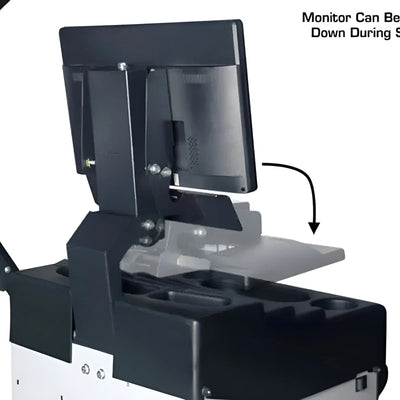 Atlas Platinum PTC500 Center Post Tire Changer and PWB90XL 3D Wheel Balancer Combo