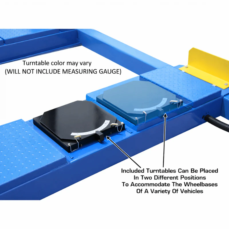 Atlas 414A 14,000 lb 4-Post Alignment Lift with Adjustable Turntables and Built-In Slip Plates