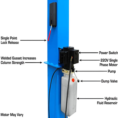 Atlas BP10000X 10,000 lb Baseplate 2-Post Lift