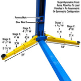 Atlas BP10000X 10,000 lb Baseplate 2-Post Lift