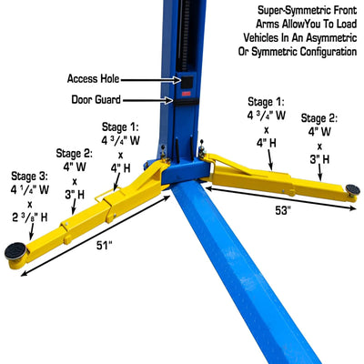 Atlas BP10000X 10,000 lb Baseplate 2-Post Lift
