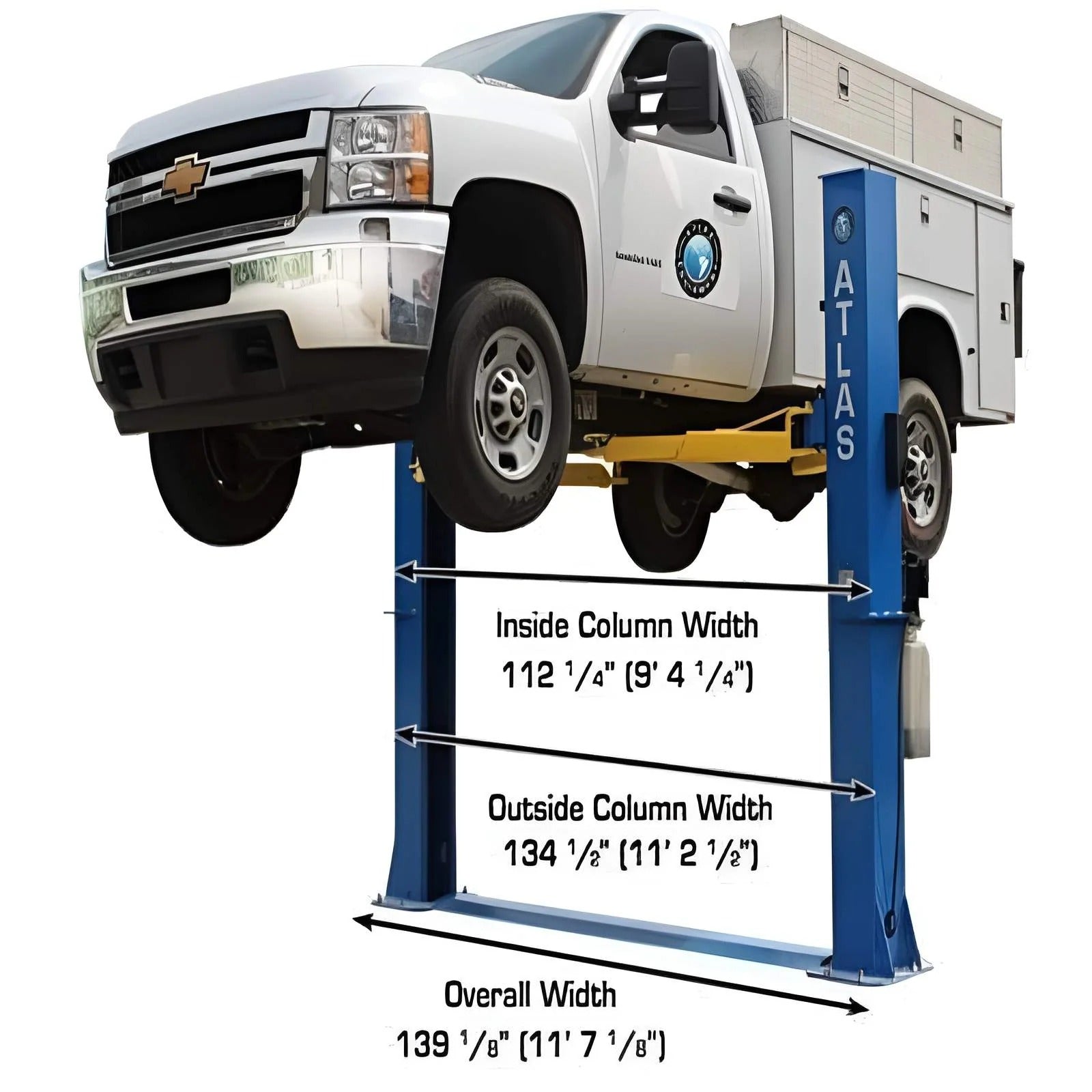 Atlas BP10000X 10,000 lb Baseplate 2-Post Lift