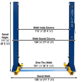 Atlas BP10000X 10,000 lb Baseplate 2-Post Lift