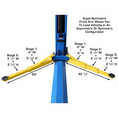 Atlas BP8000 2-Post Lift and Lawn Mower Adapter Combo