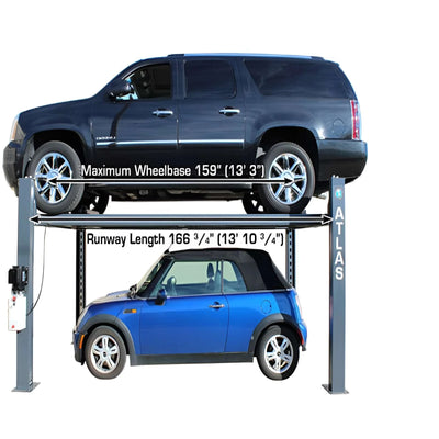 Atlas Equipment Premium 408SL 4 Post Lift + RJ35 Sliding Jacks Combo