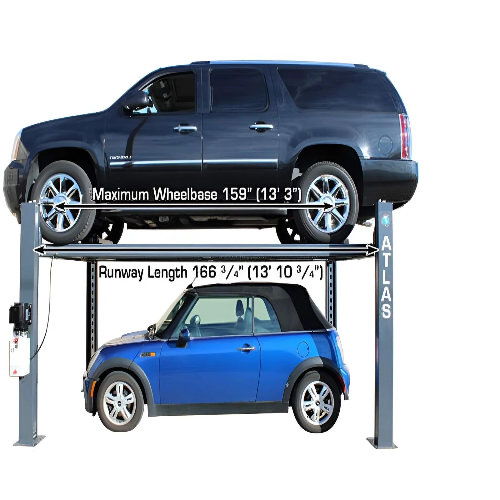 Atlas 408SL 8,000 lb Super Deluxe Portable 4-Post Lift