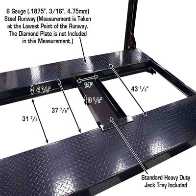 Atlas Garage PRO 8000EXT 4-Post Lift with RJ35 Sliding Bridge Jacks Combo (8,000 lb Capacity)