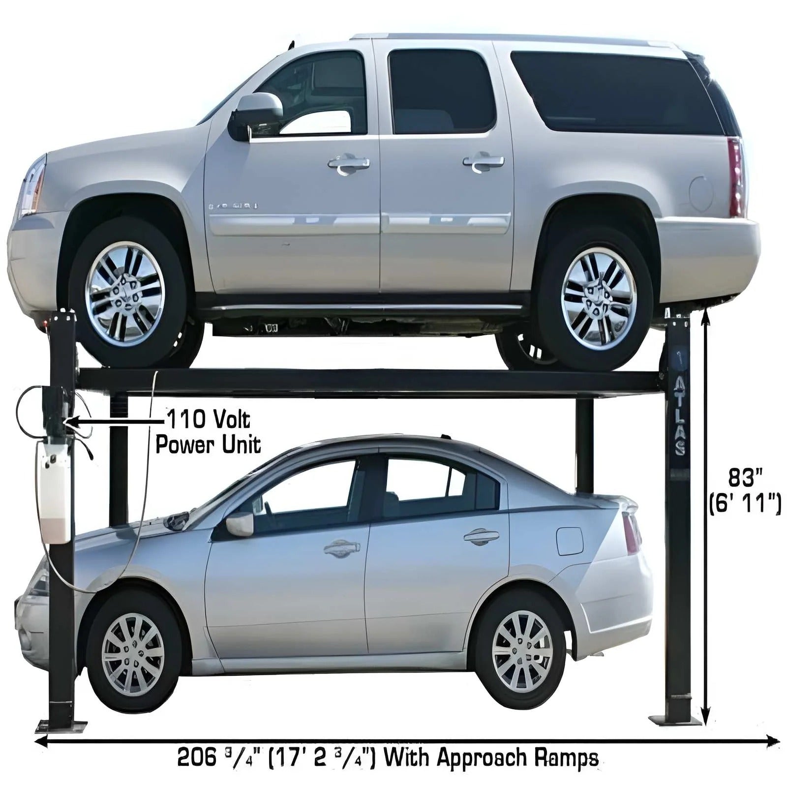 Atlas Garage PRO8000 8,000 lb 4-Post Lift