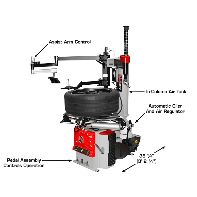 Atlas Platinum PTC300 Rim Clamp Tire Changer with Assist Arm