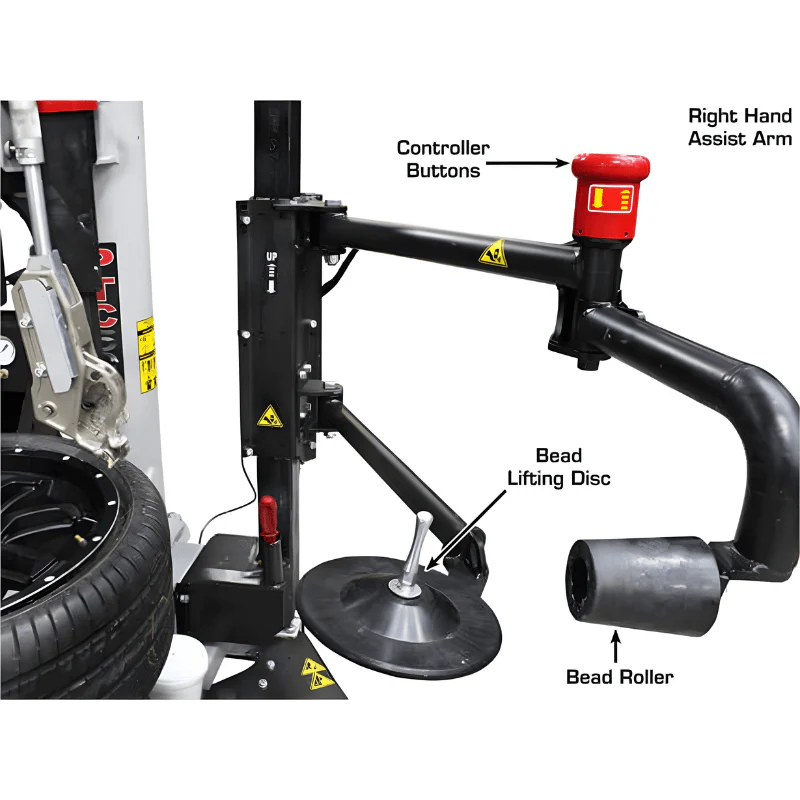 Atlas Platinum PTC500 Center Post Tire Changer with Dual Assist Arms and Leverless System