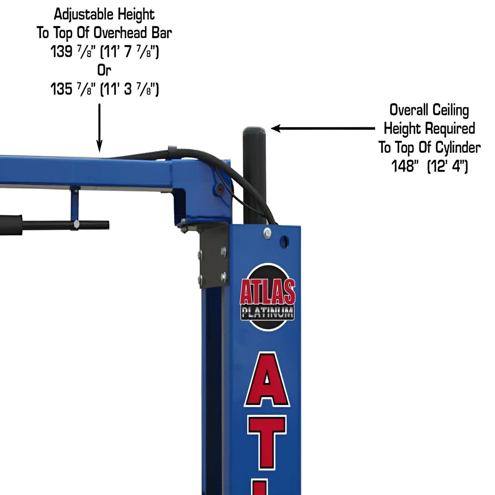 Atlas PVL10 ALI Certified 10,000 lb Overhead 2-Post Lift