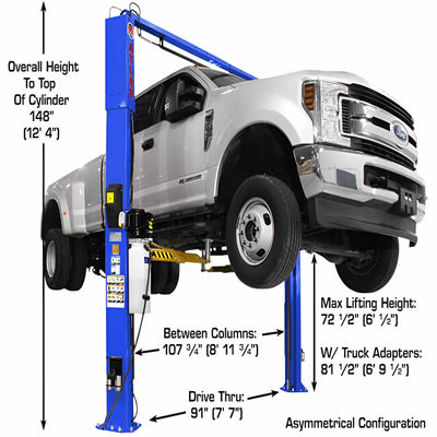 Atlas PVL10 ALI Certified 10,000 lb Overhead 2-Post Lift