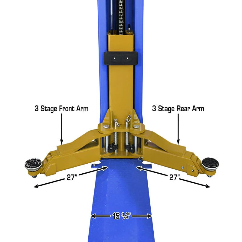 Atlas PVL9BP 9,000 lb ALI Certified Baseplate 2-Post Lift