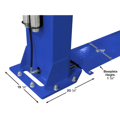 Atlas PVL9BP 9,000 lb ALI Certified Baseplate 2-Post Lift