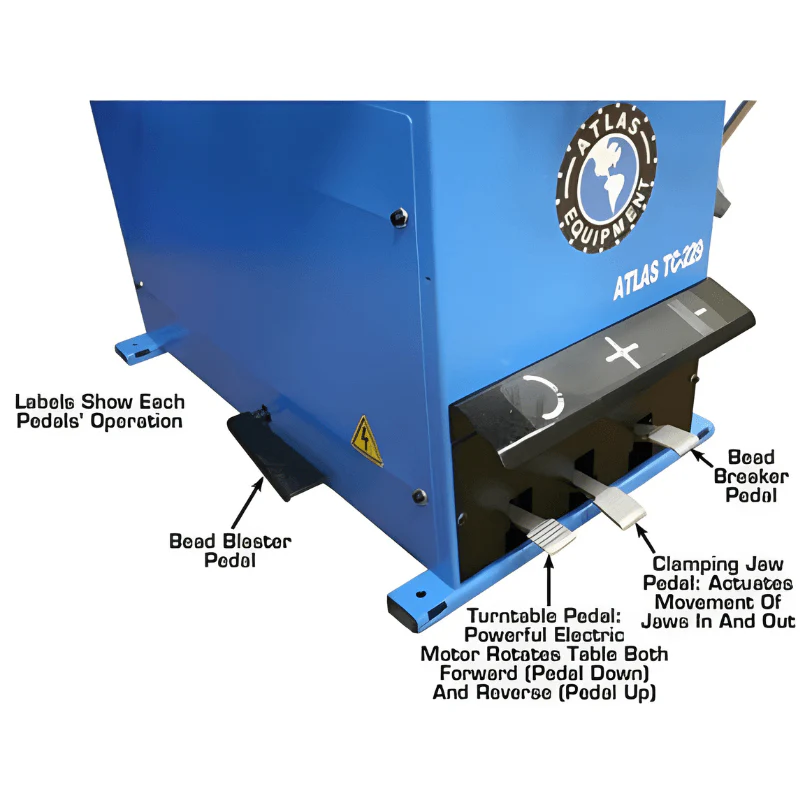 Atlas TC229 Tire Changer & WB41 Wheel Balancer Combo Package