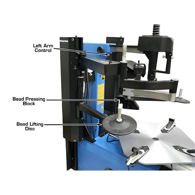 Atlas TC755DAA Wheel Clamp Tire Changer with Dual Assist Arms
