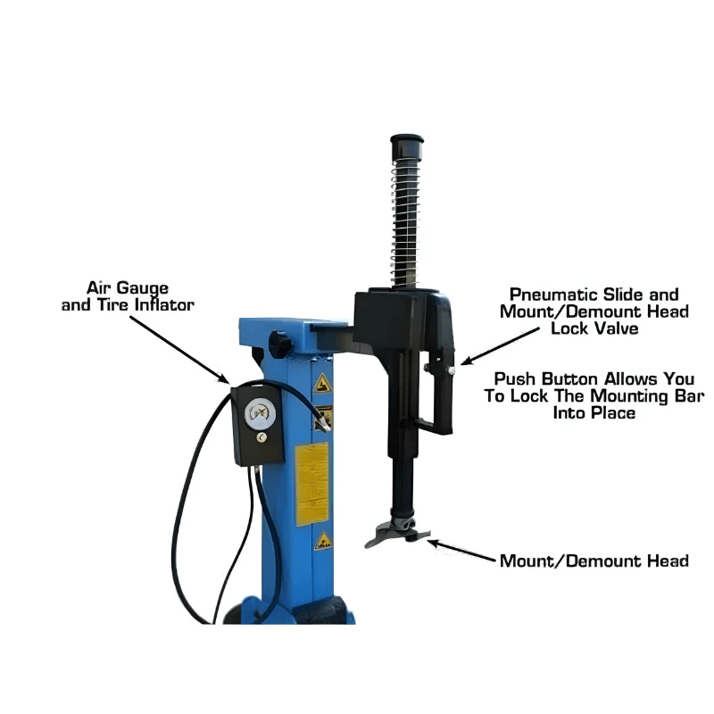 Atlas TC755 Tilt-Back Rim Clamp Tire Changer with Integrated Beadblaster