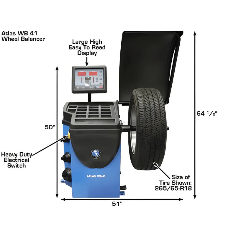 Atlas TC229 Tire Changer & WB41 Wheel Balancer Combo Package