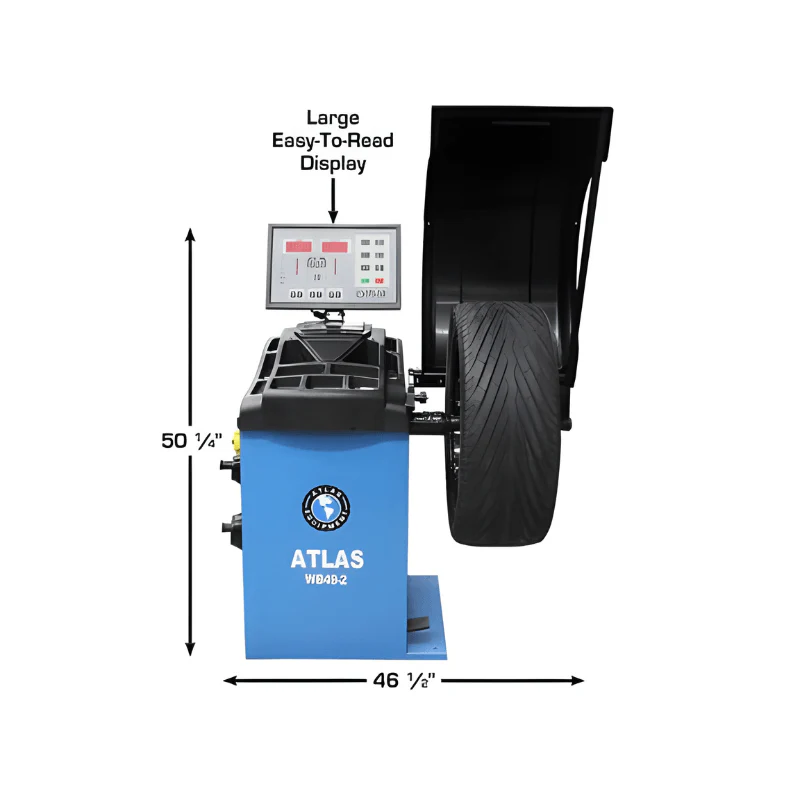 Atlas TC755EZ Tilt-Back Rim Clamp Tire Changer and WB49-2 PRO Wheel Balancer Combo
