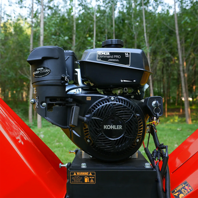 MechMaxx 6" 14HP 429cc KOHLER 4-Wheel Drum Wood Chipper with Taillight, Model B150