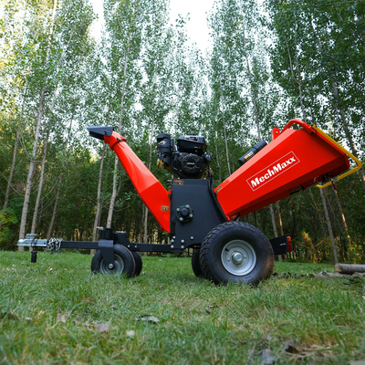MechMaxx 6" 14HP 429cc KOHLER 4-Wheel Drum Wood Chipper with Taillight, Model B150