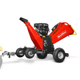 MechMaxx 6" 15HP 459cc ZONSEN 4-Wheel Drum Wood Chipper with Taillight, Model B150